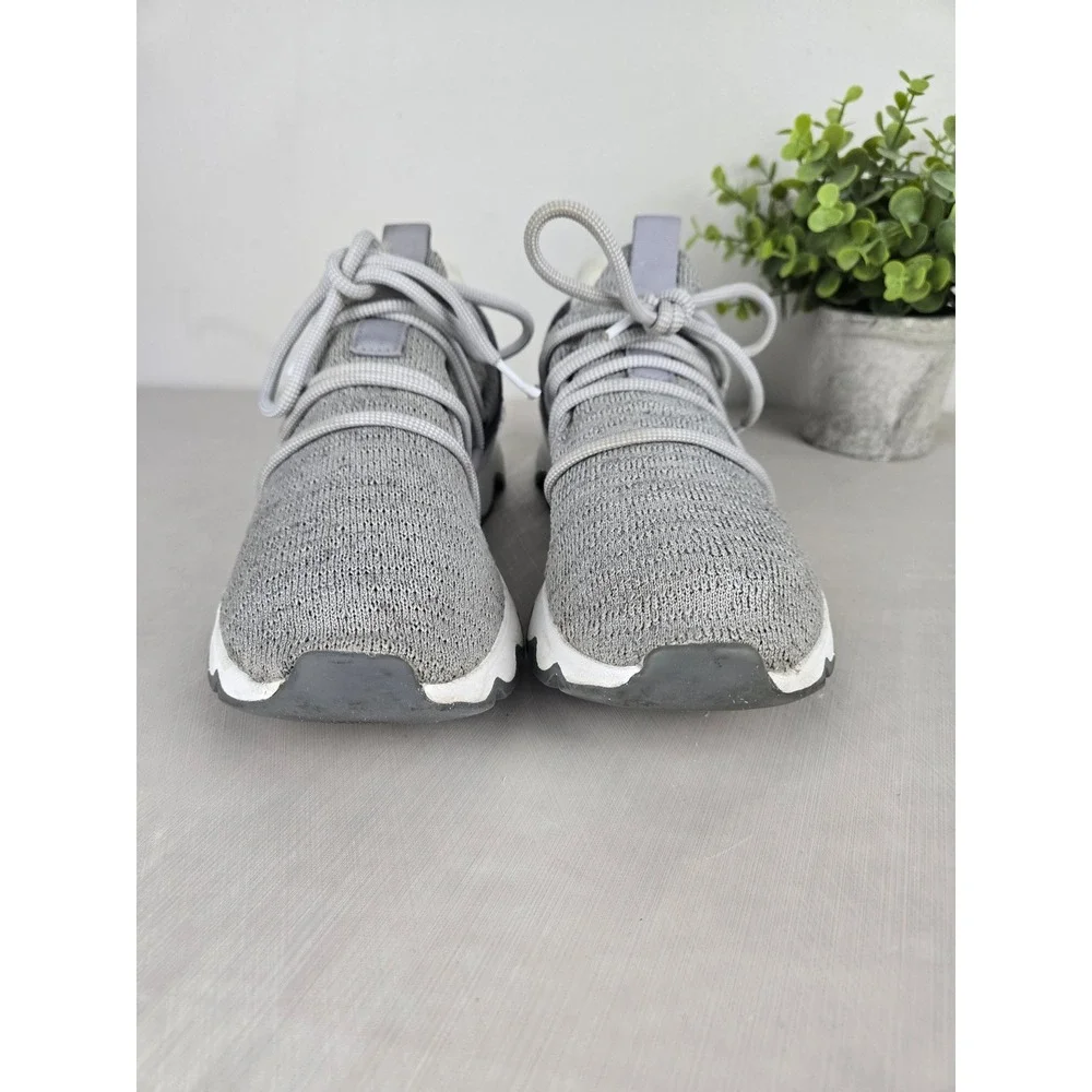 Sorel Kinetic Breakthru Knit Sneaker‎ Women Gray Lace Up Comfort Shoes Size 8